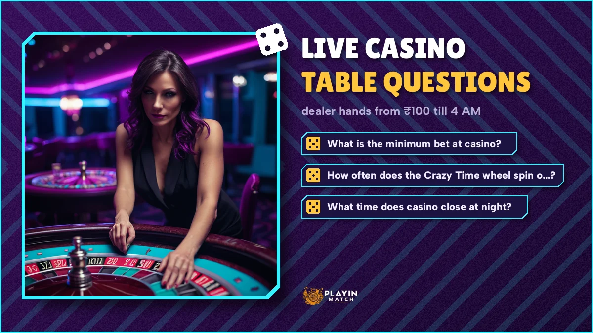 Casino host answering player questions beside the PlayinMatch Crazy Time wheel