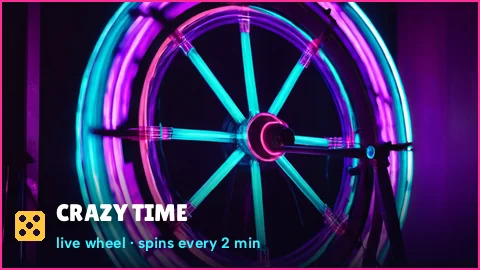 Crazy Time money wheel mid-spin inside the PlayinMatch casino