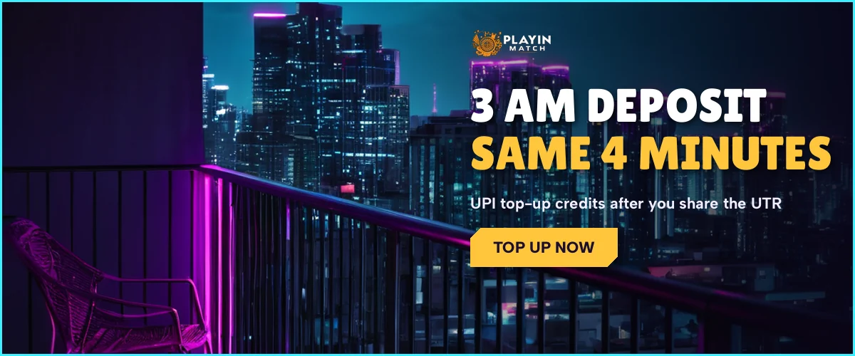 Night deposit slide with a phone sending a UPI top-up after midnight