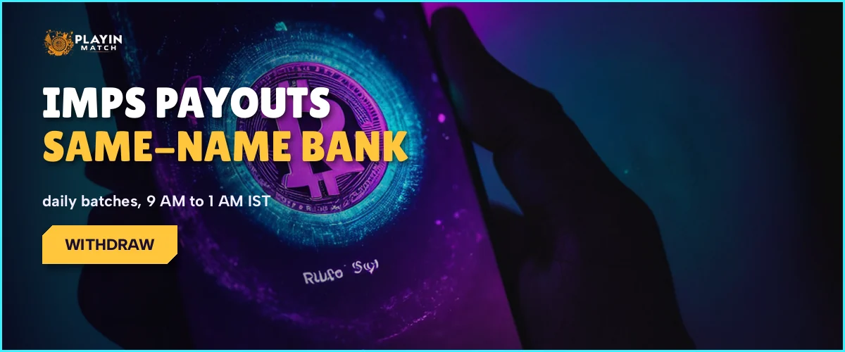 Payout slide with an IMPS transfer arriving in a same-name bank account