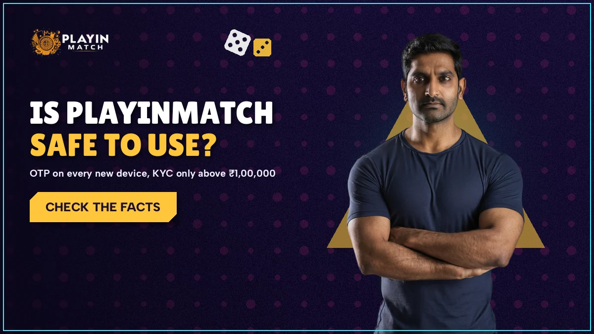 PlayinMatch member checking a KYC notice and a new-phone OTP prompt side by side