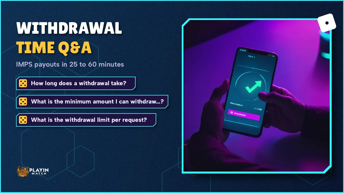 PlayinMatch player in India checking a bank SMS after requesting an IMPS payout