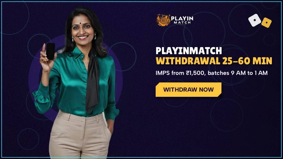 PlayinMatch member watching an IMPS withdrawal land in a bank app before the 1 AM cut-off